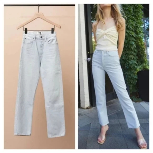Agolde 90s Pinch Waist High Rise Loose Fit Jeans Haze - Picture 4 of 16
